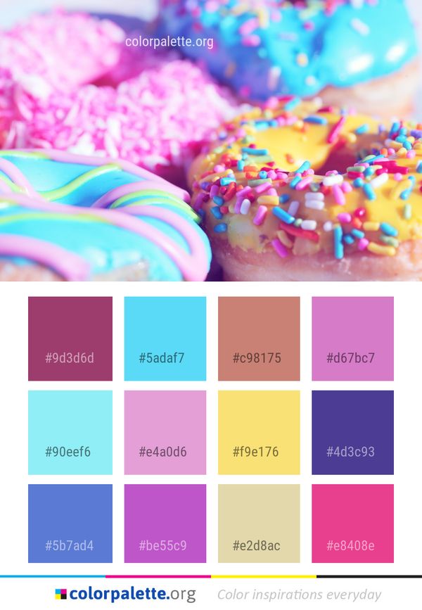 Sweetness Dessert Sprinkles Color Palette