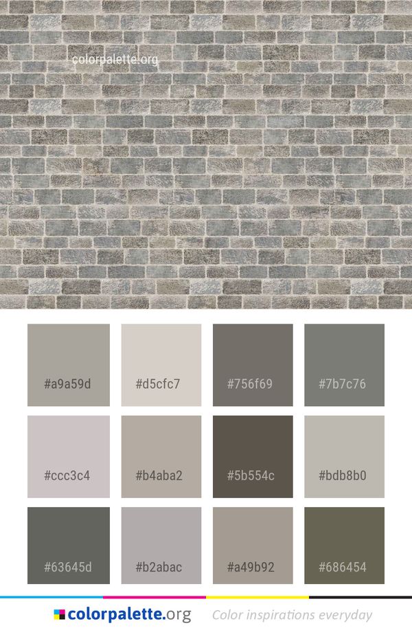 Wall Brickwork Stone Color Palette