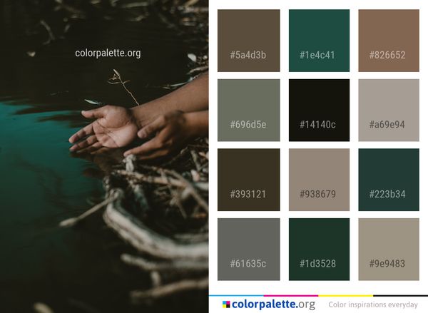 Water Reflection Hand Color Palette