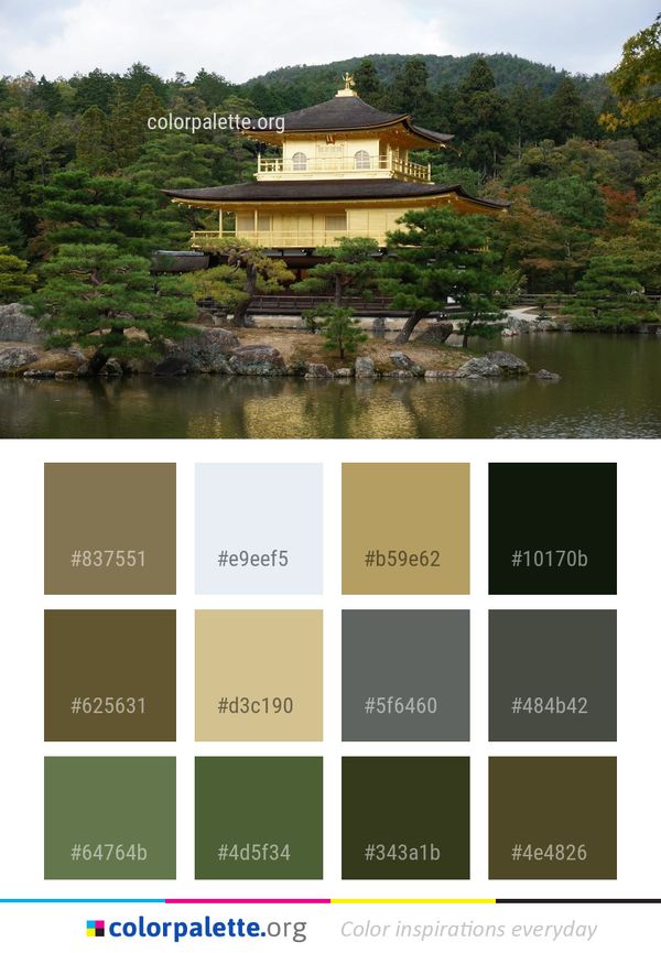 Chinese Architecture Japanese Reflection Color Palette