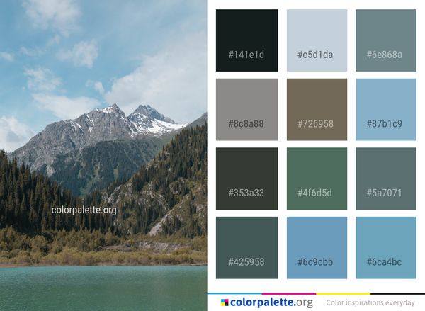 Mountain Wilderness Mountainous Landforms Color Palette