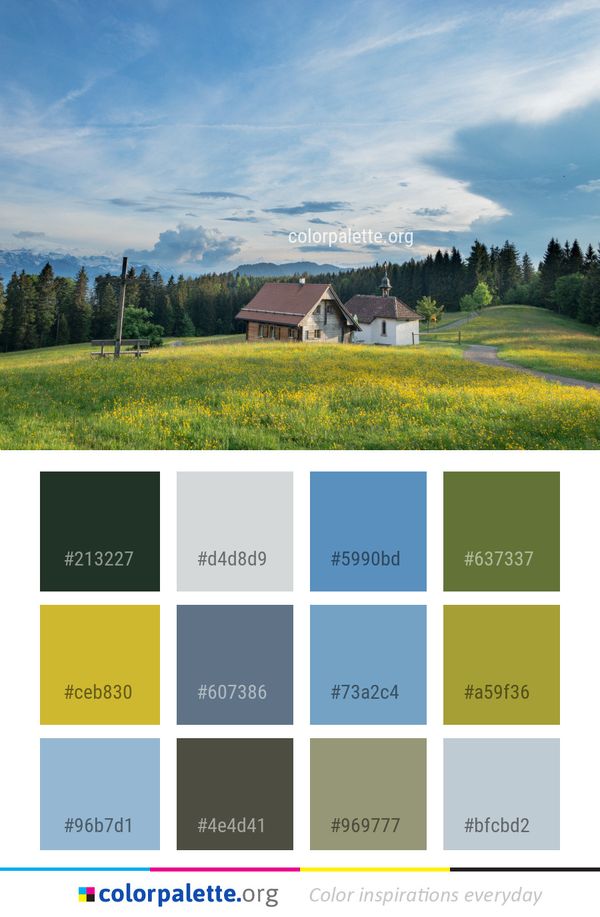 Sky Grassland Cloud Color Palette