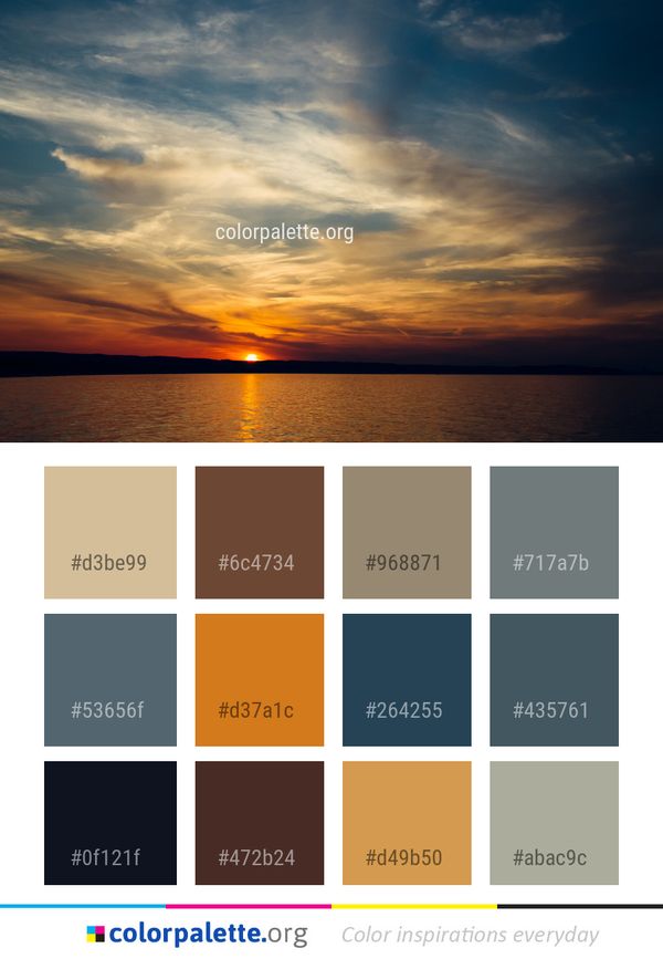 Sky Horizon Afterglow Color Palette