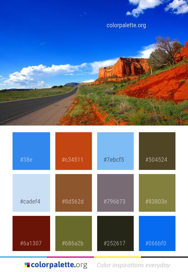 Sky Nature Road Color Palette