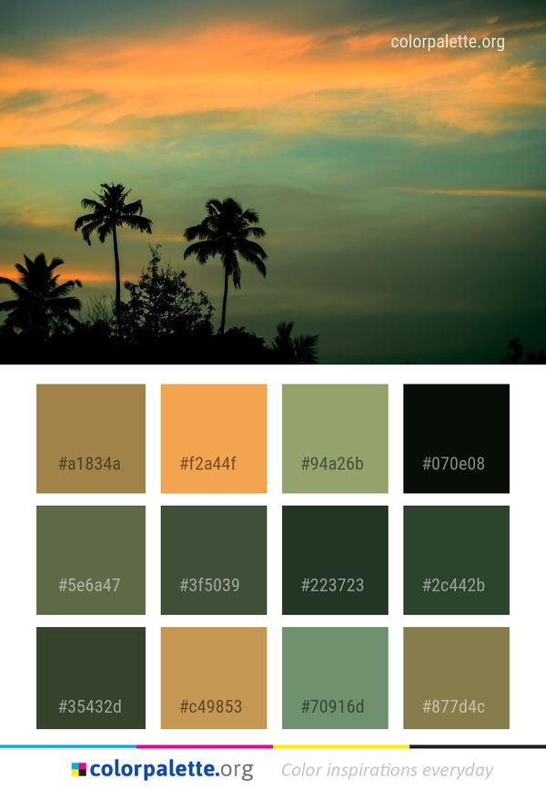 Sky Nature Sunset Color Palette