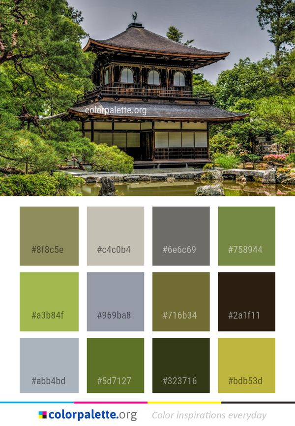 Chinese Architecture Japanese Historic Site Color Palette