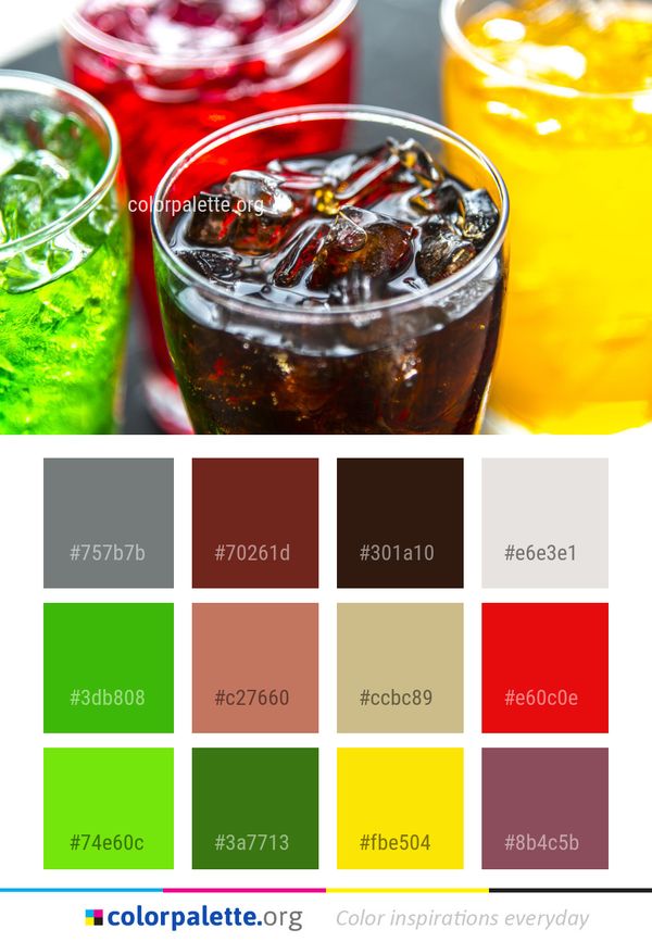 Drink Liqueur Cuba Libre Color Palette