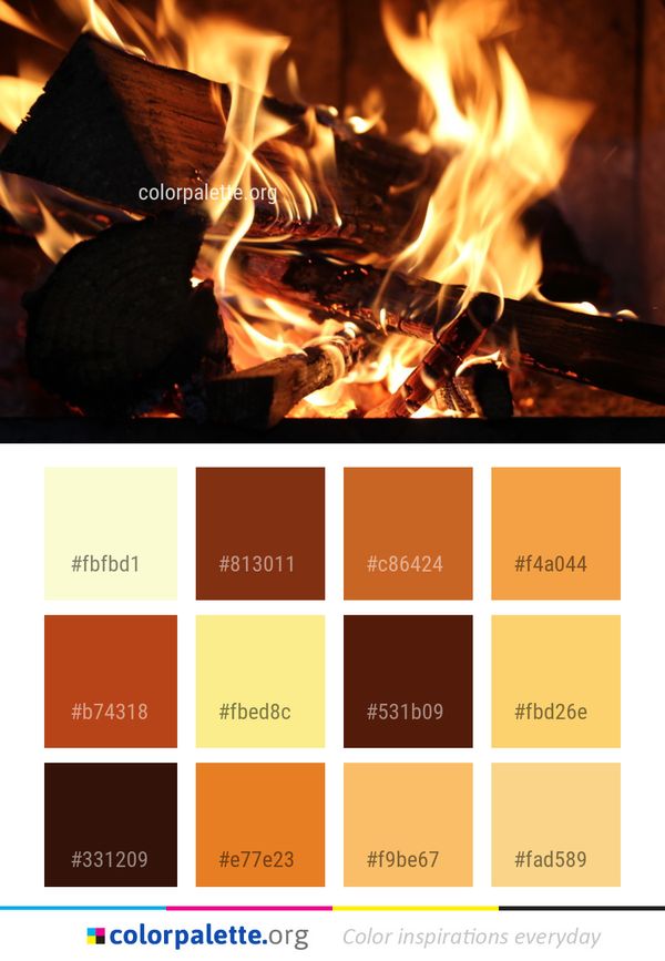 Fire Flame Heat Color Palette