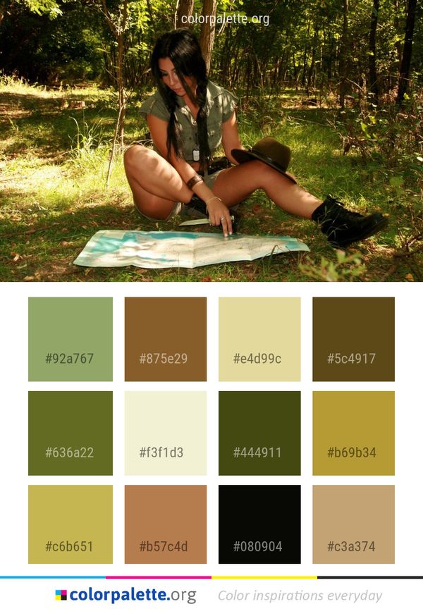 Nature Green Sitting Color Palette