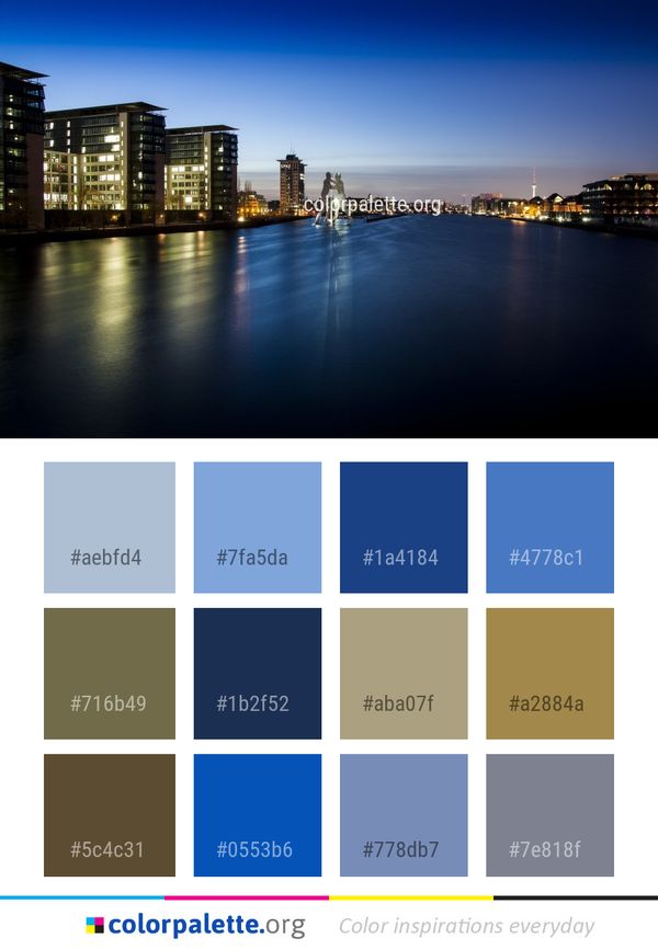 Reflection Cityscape Water Color Palette