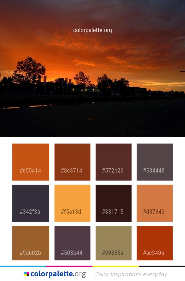 Sky Afterglow Sunset Color Palette