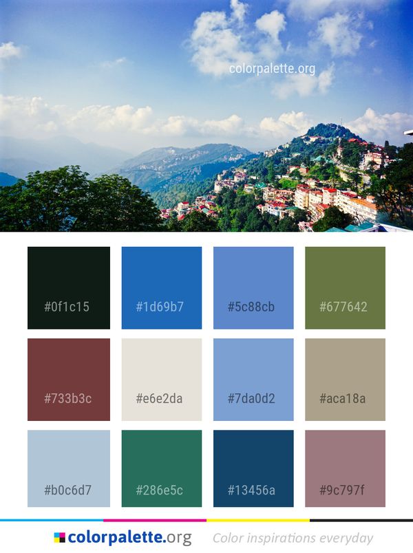 Sky Cloud Mountainous Landforms Color Palette