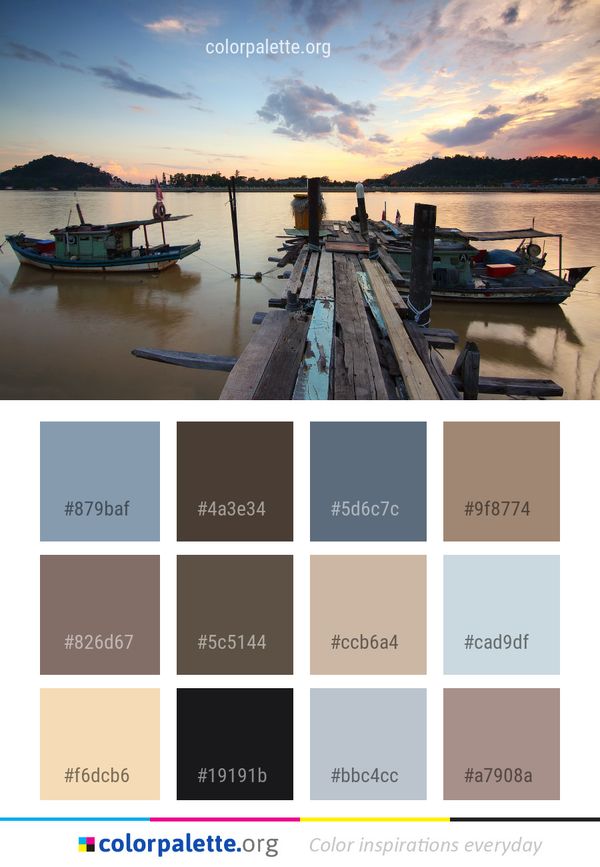 Sky Water Cloud Color Palette