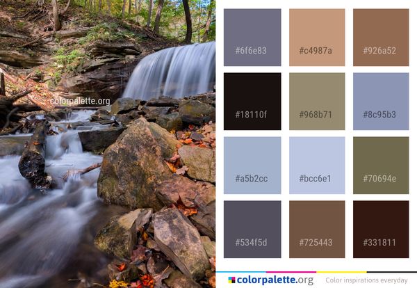 Water Stream Nature Color Palette