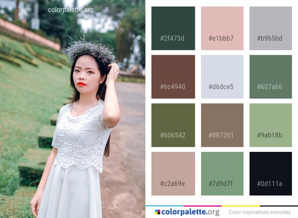 Gown Photograph Hair Accessory Color Palette