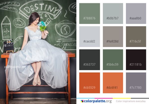 Gown Woman Dress Color Palette