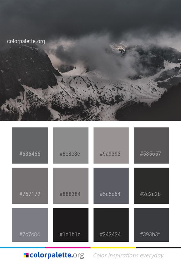 Mountainous Landforms Mountain Cloud Color Palette
