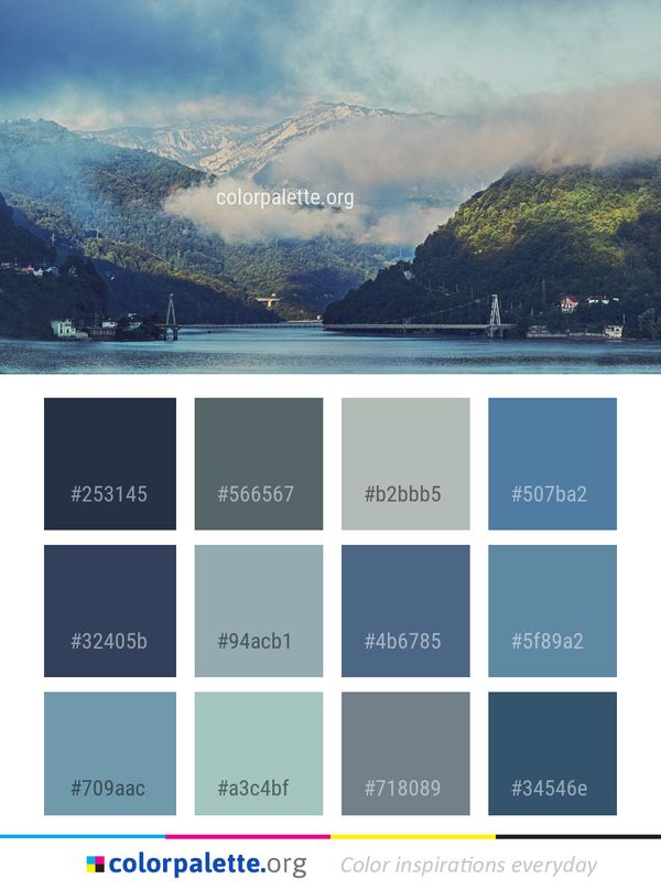 Nature Sky Water Color Palette
