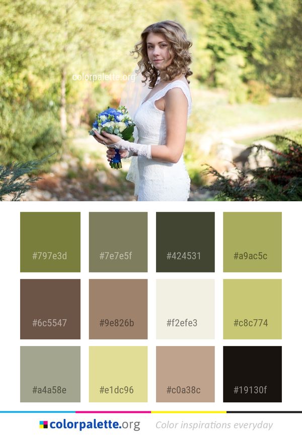 Photograph Woman Flower Color Palette