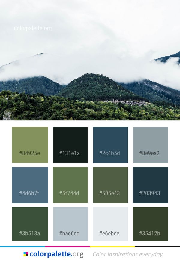 Sky Mountainous Landforms Cloud Color Palette