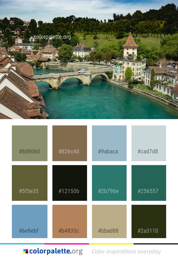 Waterway Town City Color Palette