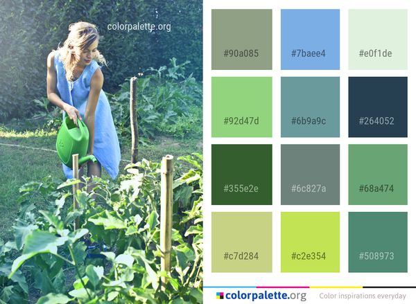 Green Leaf Summer Color Palette