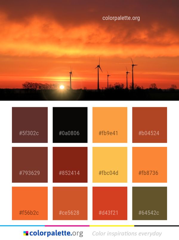 Sky Afterglow Red At Morning Color Palette