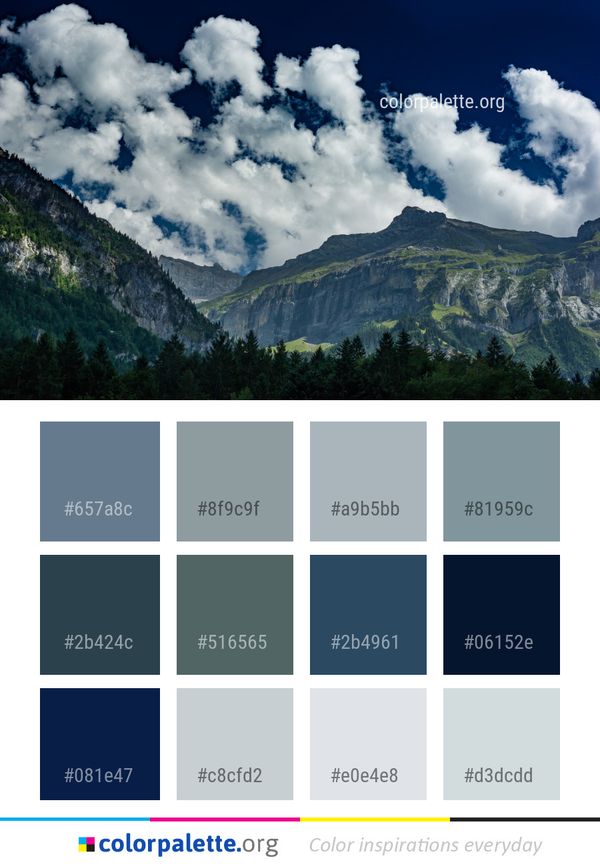 Sky Mountainous Landforms Cloud Color Palette
