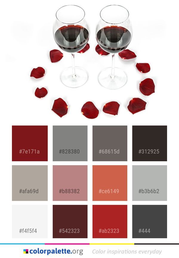 Stemware Wine Glass Color Palette