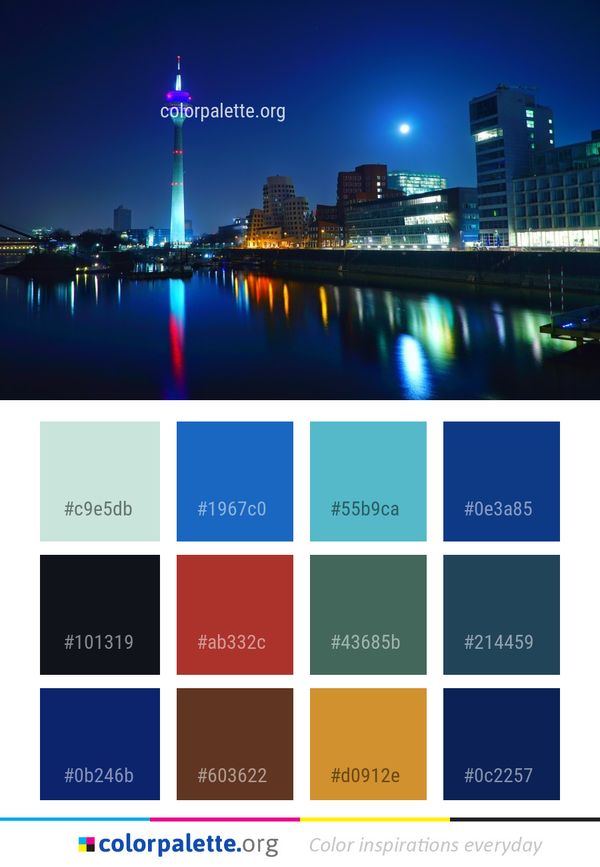 Metropolitan Area Cityscape Reflection Color Palette