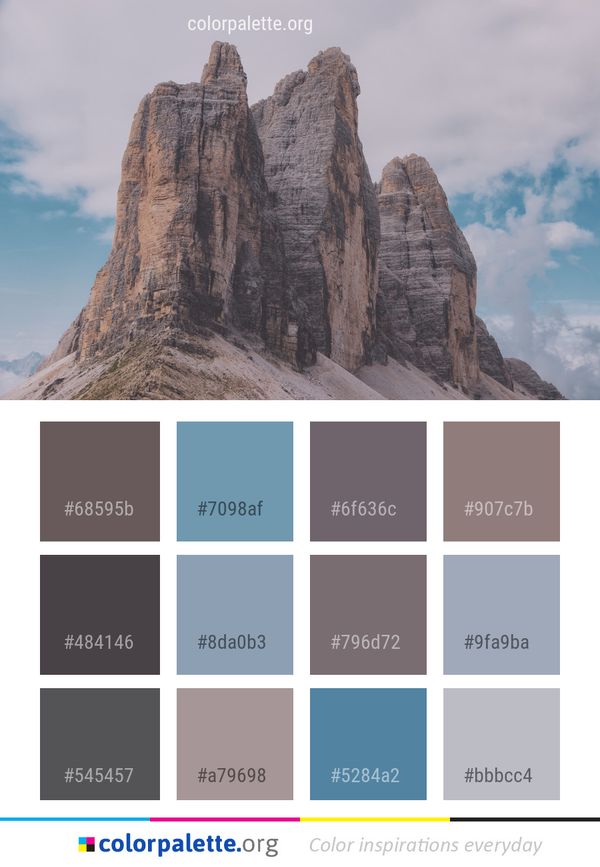 Rock Mountainous Landforms Mountain Color Palette