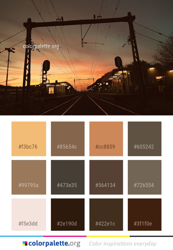 Sky Electricity Overhead Power Line Color Palette