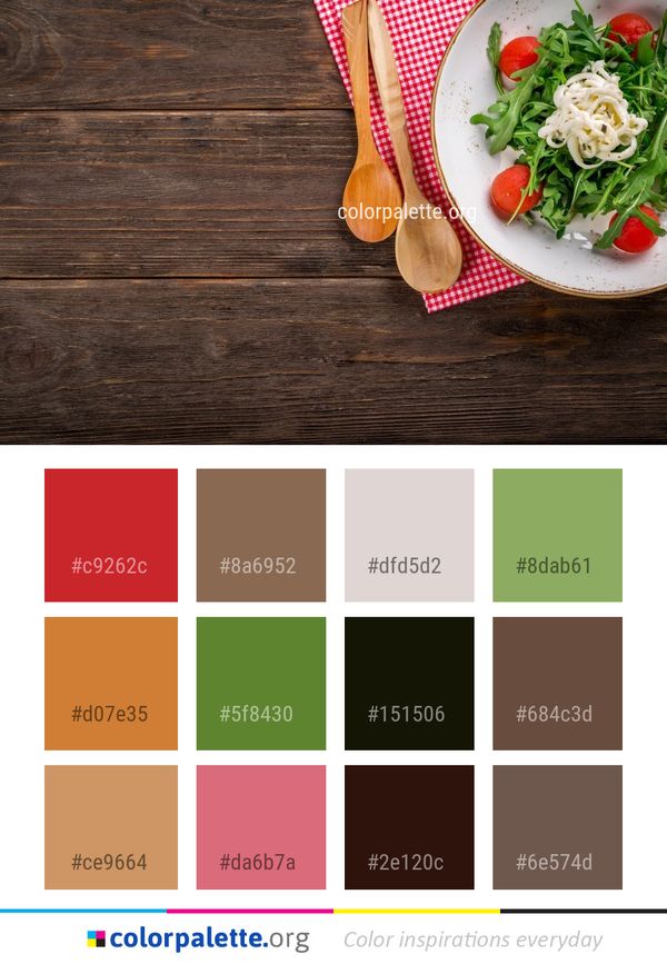 Vegetable Food Cutlery Color Palette