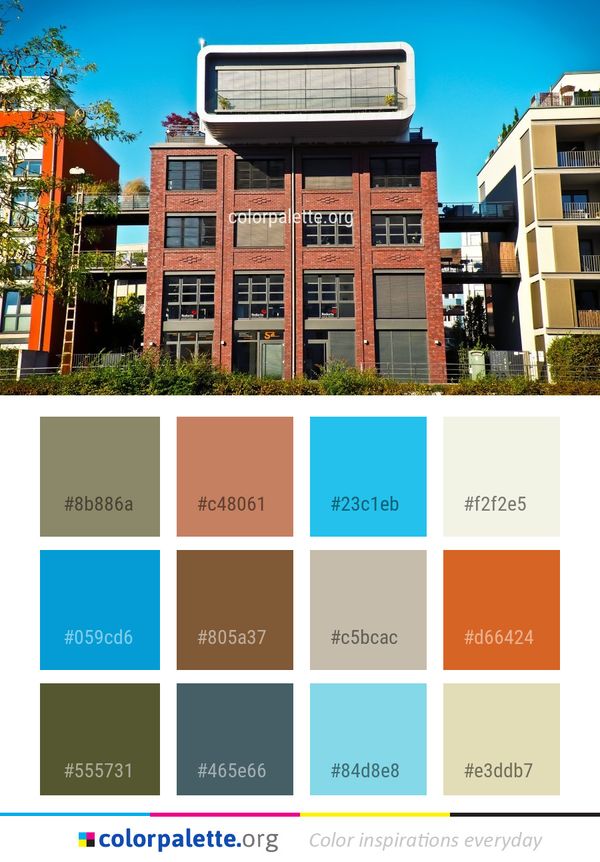 Building Residential Area Property Color Palette