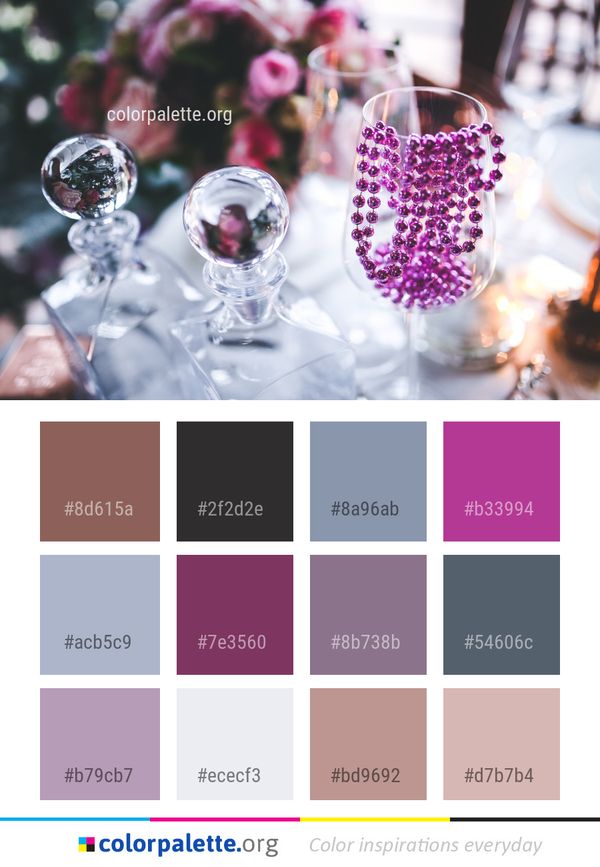Purple Violet Stemware Color Palette