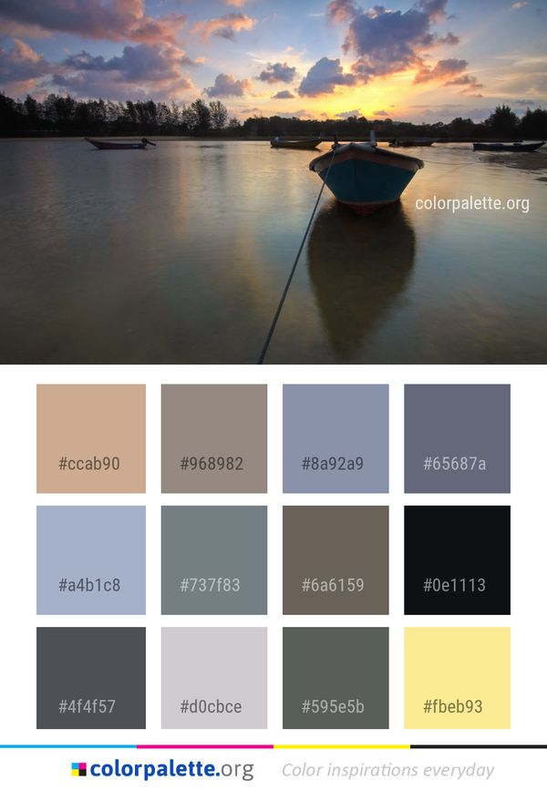 Reflection Sky Water Color Palette