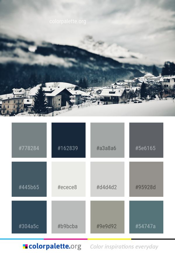 Sky Cloud Snow Color Palette