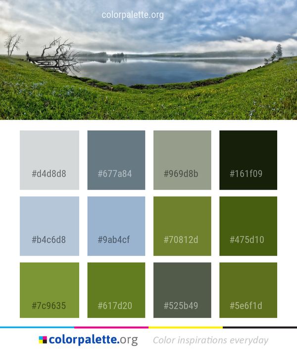 Sky Grassland Water Color Palette