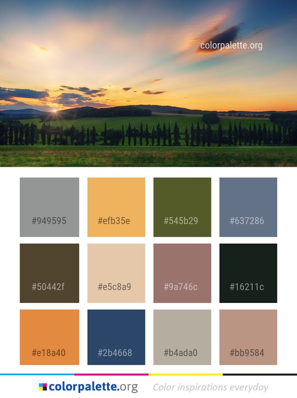 Sky Nature Field Color Palette