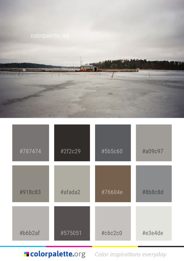 Sky Winter Waterway Color Palette