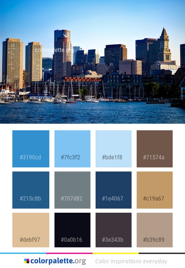 Skyline City Cityscape Color Palette