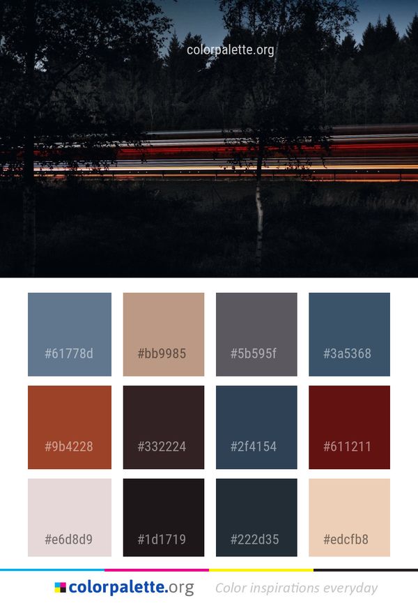 Track Reflection Nature Color Palette