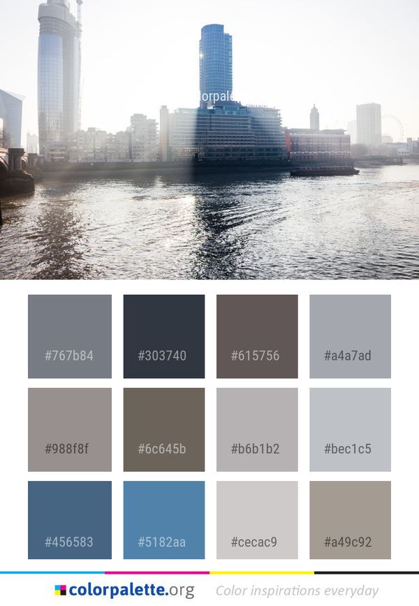 Water Skyscraper Waterway Color Palette