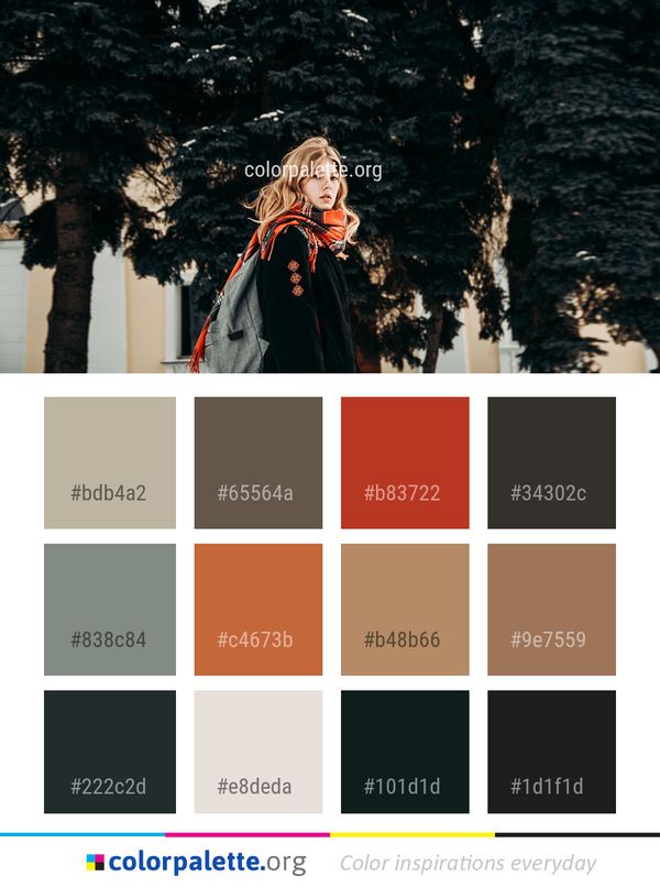 Winter Tree Girl Color Palette