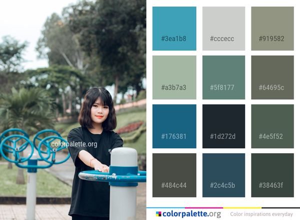 Blue Clothing Photograph Color Palette