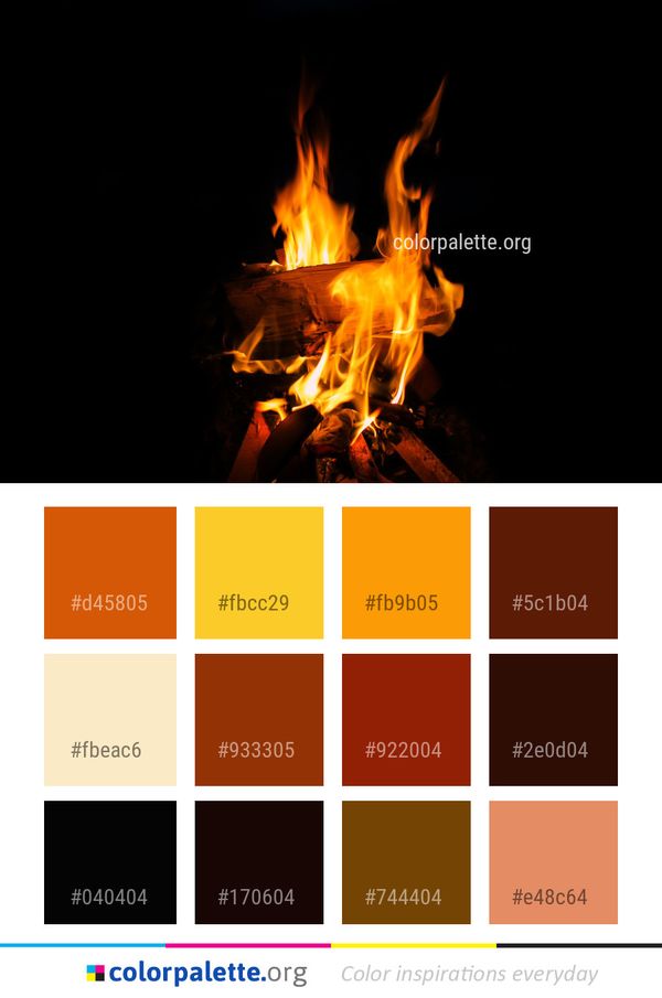 Fire Flame Heat Color Palette