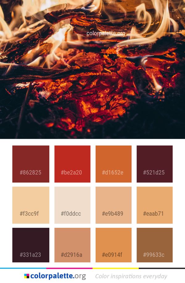 Flame Geological Phenomenon Computer Wallpaper Color Palette