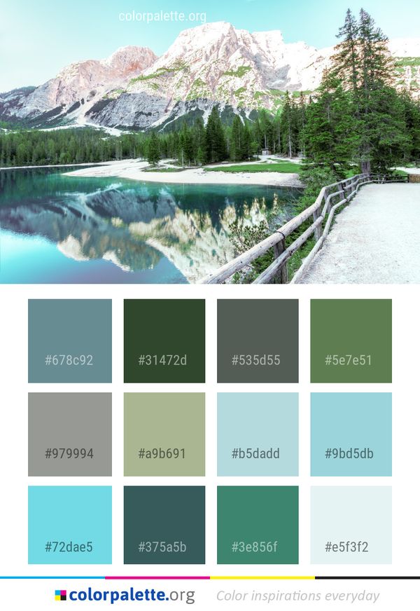 Reflection Nature Wilderness Color Palette