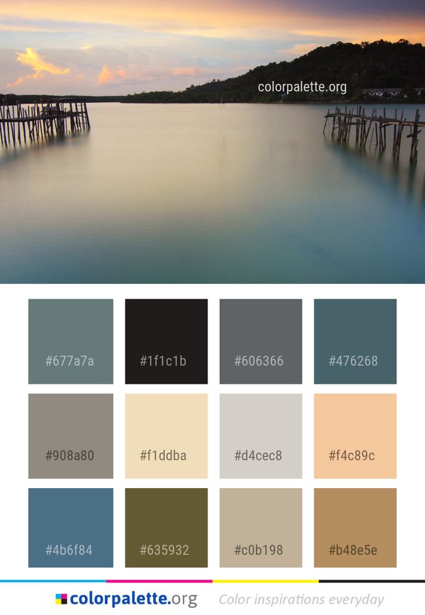 Reflection Sky Water Color Palette