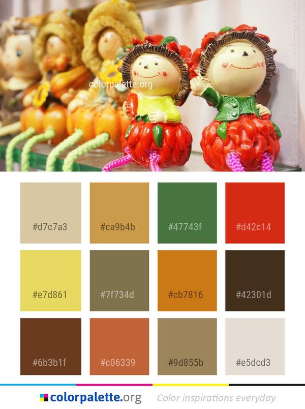 Toy Vegetable Food Color Palette